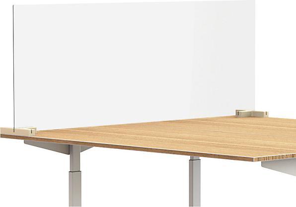 Image du produit smiT Vitre de séparation pour bureaux/tables, avec 2 liaisons de pieds en forme de T
