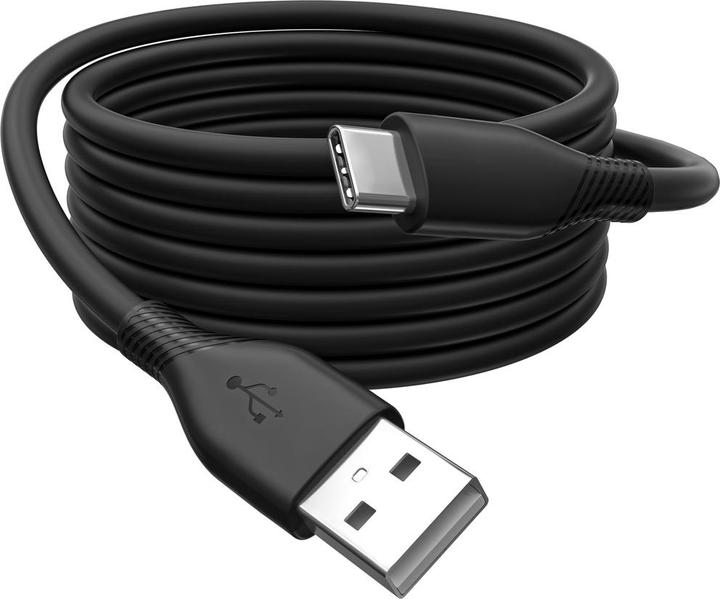 Immagine prodotto Digitus Cavo di collegamento USB-C in silicone, 1 m, nero (1 m, USB 2.0)