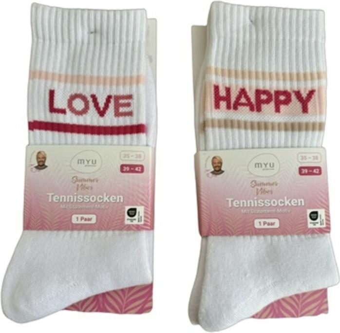 Produktbild MYU Tennissocken Happy (35 - 38)