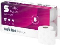 Wepa Satino toilet paper 4-ply I Bulk pack (9x8) with extra soft 72 rolls of toilet paper I Premi (9 x)