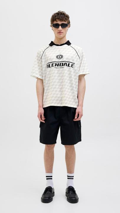 Actual product image Jack & Jones Jcoretreat Aop Mesh Open Collar Polo Ln (M)