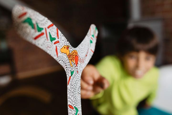 Actual product image Tic Toys Boomerangs to design yourself, 30 pieces