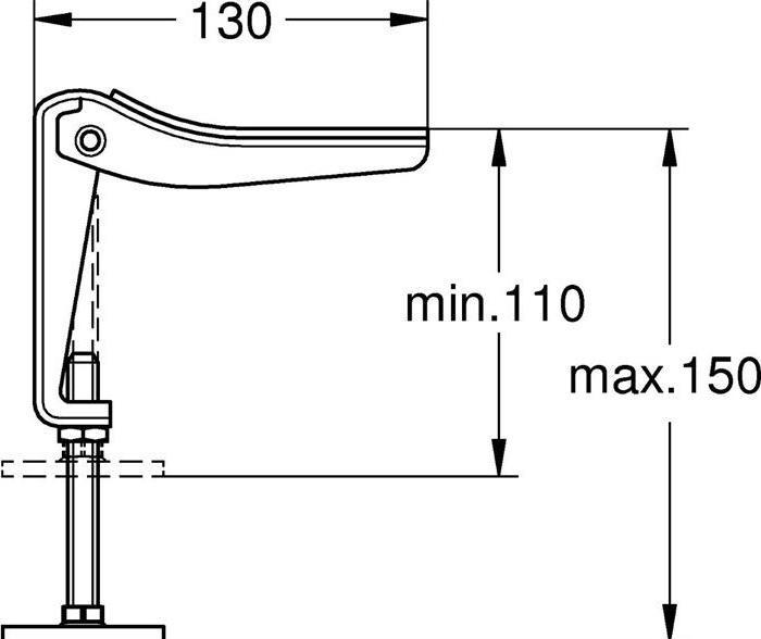 Actual product image Grohe Essence feet for built-in bathtub