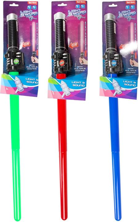 Toi-Toys Lustiges ausziehbares Lichtschwert mit Sound