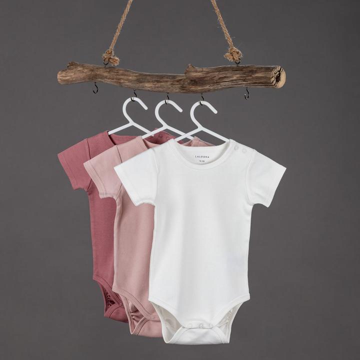Produktbild La Loona LaLoona Baby-Bodys & Wickelbodys Baby Body Kurzarm OEKO-TEX® 3er Pack - Rose - (80)