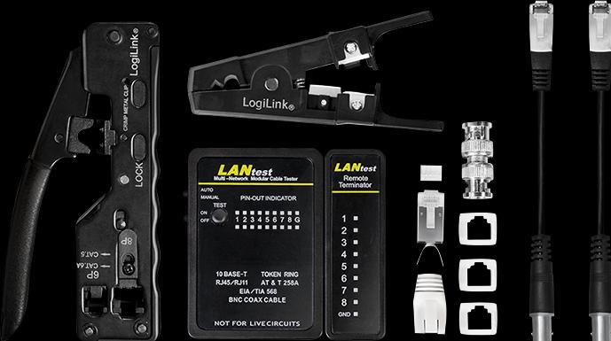 Produktbild LogiLink Netzwerk-Werkzeug-Set, 4-teilig (Werkzeug)