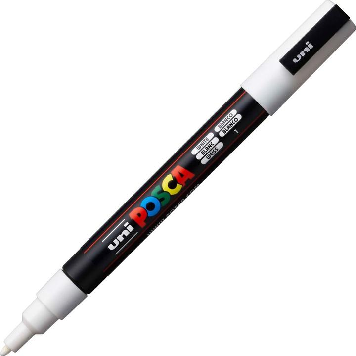 Actual product image Posca Marker PC-3M round tip (White, 1.30 mm, 1 x)