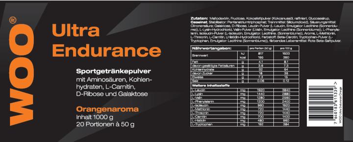 Produktbild Woo Fast Endurance 10X Portionen à 60g (Orange, 1 x)