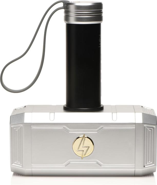 Actual product image XR Brands Thunder Stroker Suction Masturbator - Silver & Black