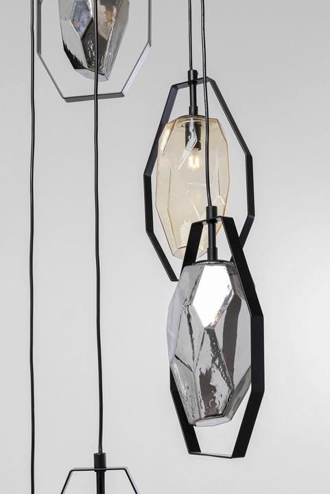 Actual product image Kare Design Pendant Light Diamond Fever Spiral Black Ø42cm (G9)