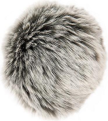 Produktbild Rico Pompon Kunstfell grau-silber