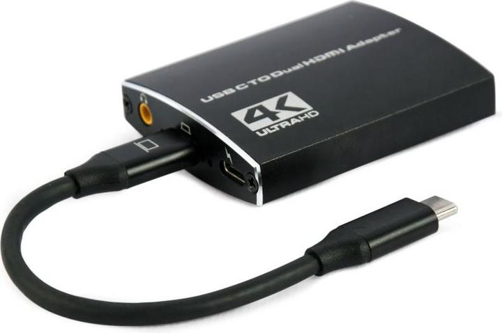 Image du produit Gembird Adaptateur USB-C vers double HDMI 4K (0.15 m, HDMI)