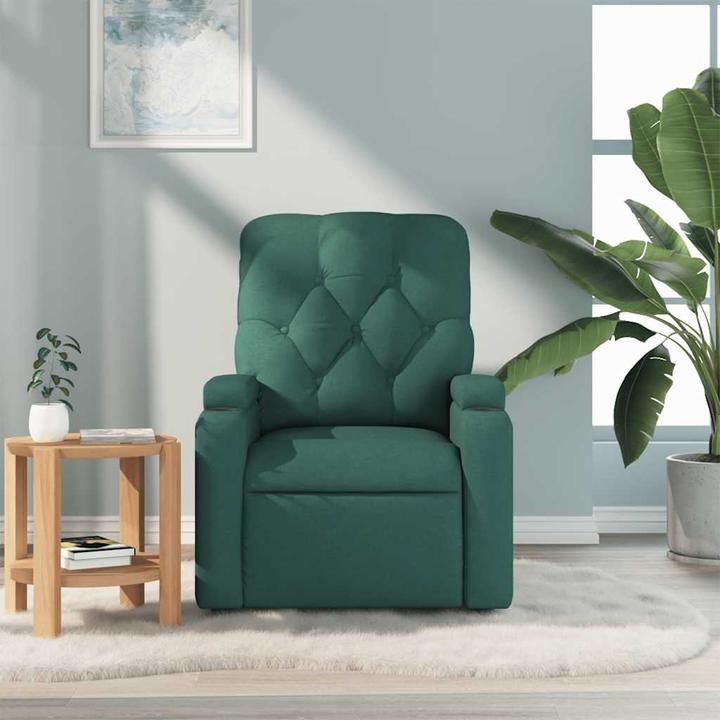 Image du produit VidaXL Fauteuil de massage vert foncé Tissu,Couleur : vert foncé,Matériaux