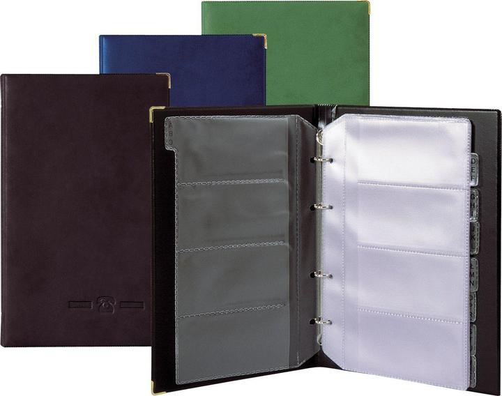 Biurfol Alphabetical Business Card Holder 200 black business cards