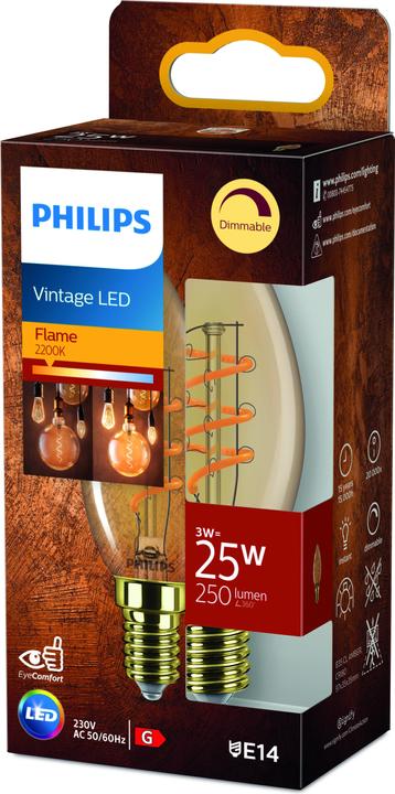 Produktbild Philips Amber (E14, 3 W, 250 lm, 1 x, E)