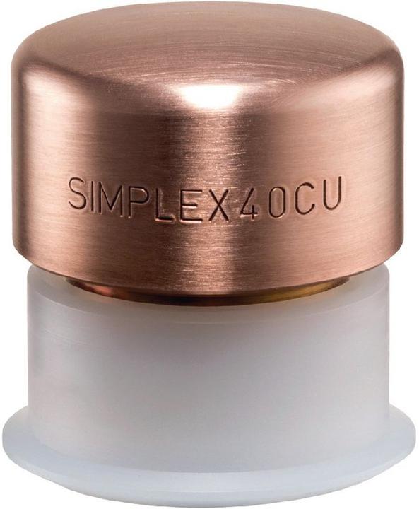 Actual product image Halder Soft faced hammer head SIMPLEX head-Ø 40 mm copper with plastic sleeve hard