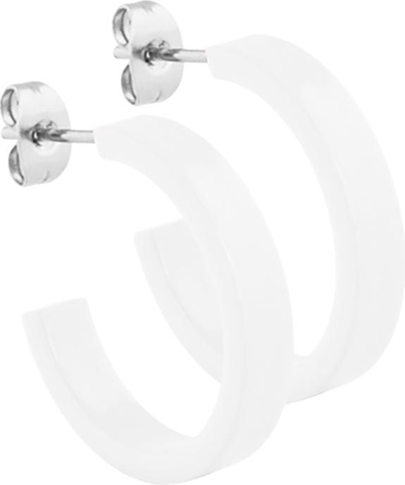 Actual product image Star Piercing Stud Earrings Pure White Round Flat 5x24 (without brass, Surgical steel 316L)