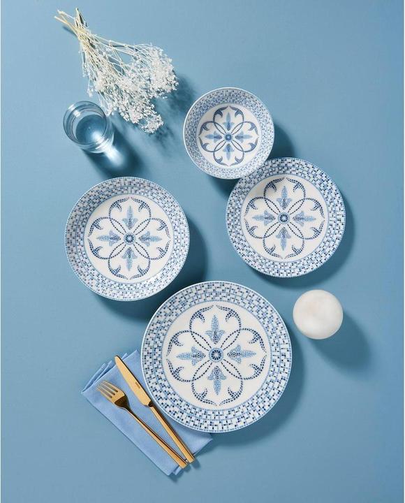 Produktbild Hermia Geschirr-Set Blau/Weiss (24 Stück)