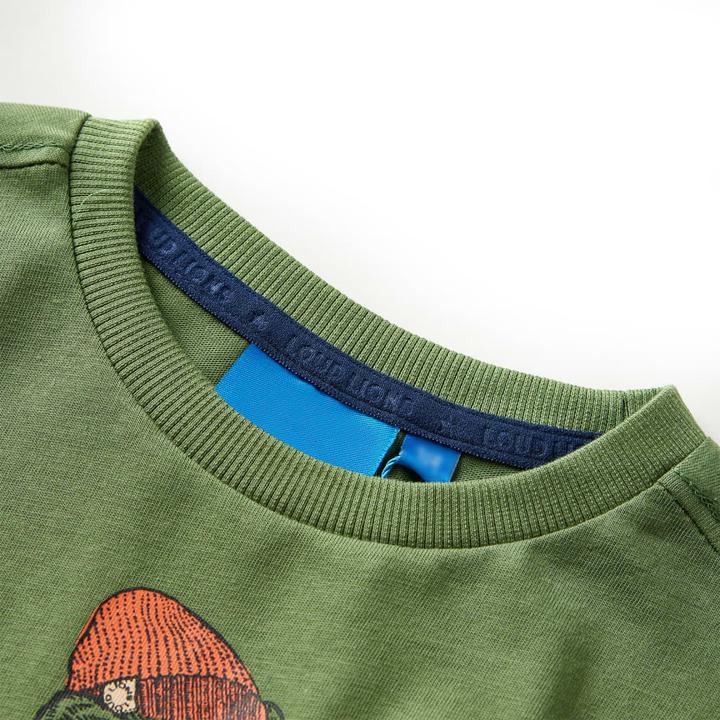 Actual product image VidaXL Children's long-sleeved shirt light khaki 140,Material: 100 (140)