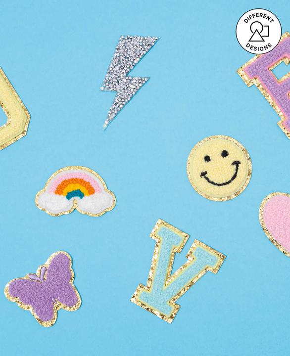 Actual product image I Am Creative Iron on patch rainbow patch (3 x)