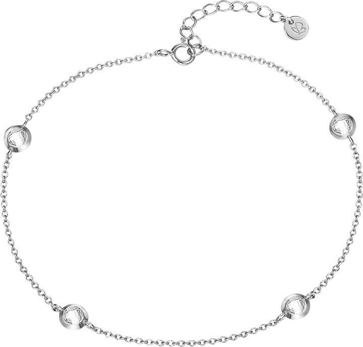 Immagine prodotto Glanzstücke München Catena da donna in argento Sterling Zirconia 22,0 cm + 3,0 cm di estensione - 23944 (Argento 925, 22 cm)