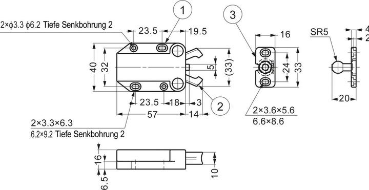 Image du produit LAMP® Loquet à pression MC-37F, 78 Newton, plastique blanc