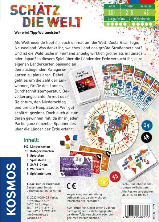 Actual product image Kosmos Children's game Guess the World - Who will be the betting world champion? (German)