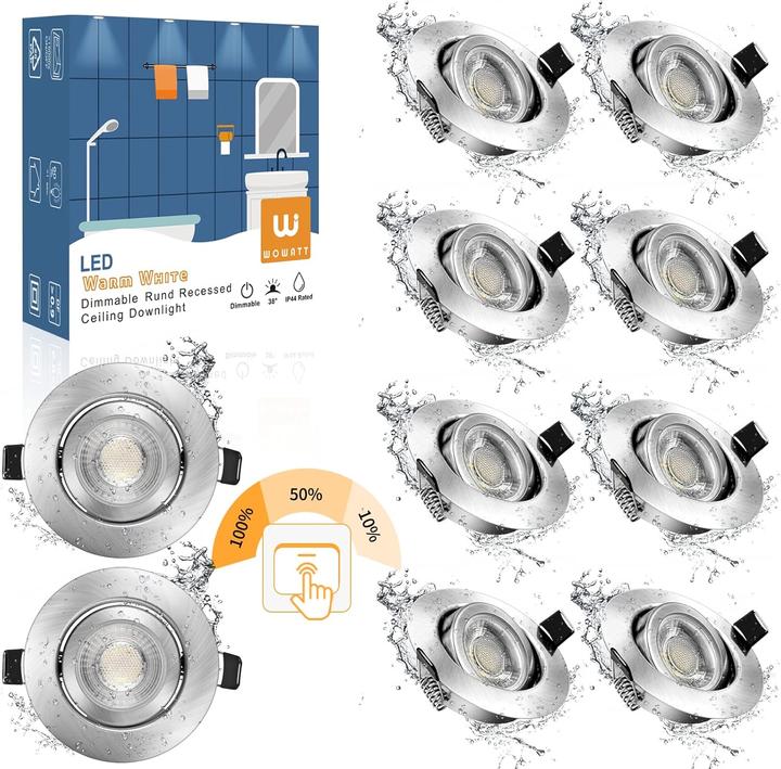 Wowatt 10er-Set LED-Einbaustrahler