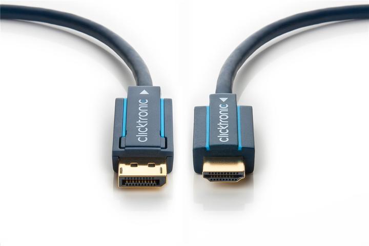 Produktbild clicktronic DisplayPort/HDMI Adapterkabel (1 m, DisplayPort, HDMI)