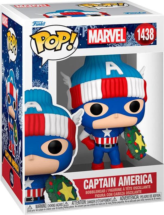 Immagine prodotto Funko Figura in vinile Marvel POP! Holiday Capt. America 9 cm