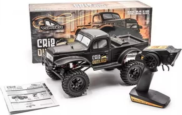 Actual product image Funtek Scale Crawler CR12 Outlaw Black, RTR, 1:12 (RTR Ready-to-Run)