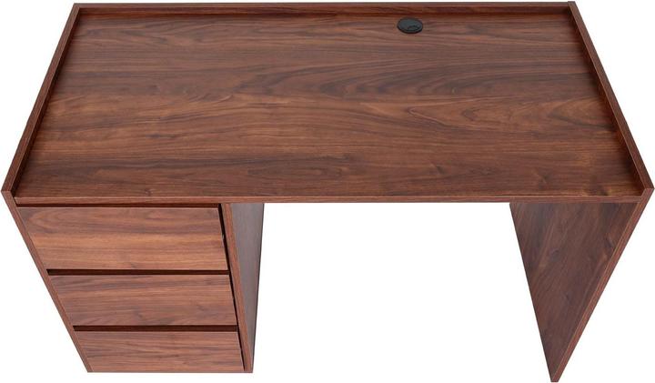 Actual product image Swisshandel24 Desk HWC-J78, office table computer table work desk, drawer, 78x121x60cm Walnut look (78 x 121 x 60 cm)