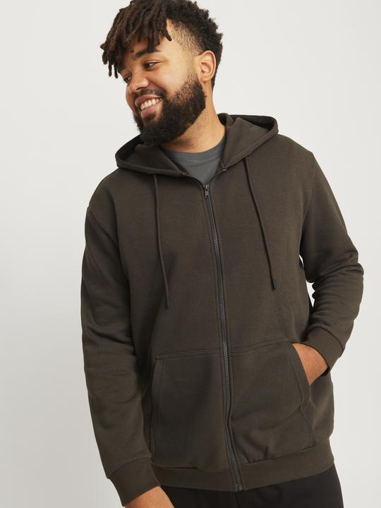 Produktbild Jack & Jones Jjebradley Sweat Zip Hood Noos Pls (6XL)
