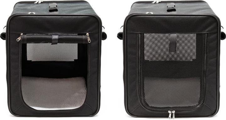 Produktbild Fudajo Transportbox S Faltbar Schwarz 42x36x41cm Hundebox Katzenbox Reisebox (Katze, Hund, Faltbar)