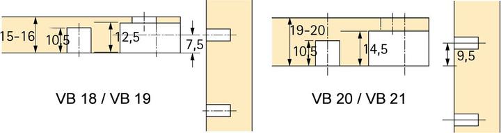 Actual product image Hettich Eccentric connecting fitting VB 20 / 21 (Connection fitting, 200 pcs.)