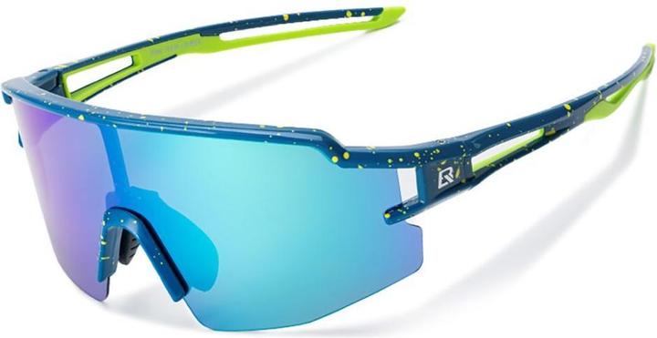Actual product image Rockbros Polarised Cycling Glasses with UV Protection and Corrective Insert Blue Lenses - Blue (Blue, Blue)