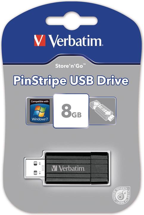 Actual product image Verbatim PinStripe (8 GB, USB 2.0, USB-A)