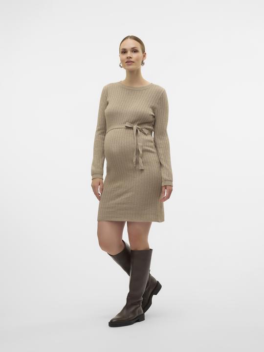 Image du produit Mamalicious Coupe normale Col rond Manches côtelées Manches ballon Robe courte Robe en tricot (L)