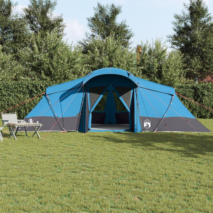 Immagine prodotto VidaXL Tenda familiare con finestre Cupola blu per 4 persone Impermeabile (Tenda a cupola, 4 persone)