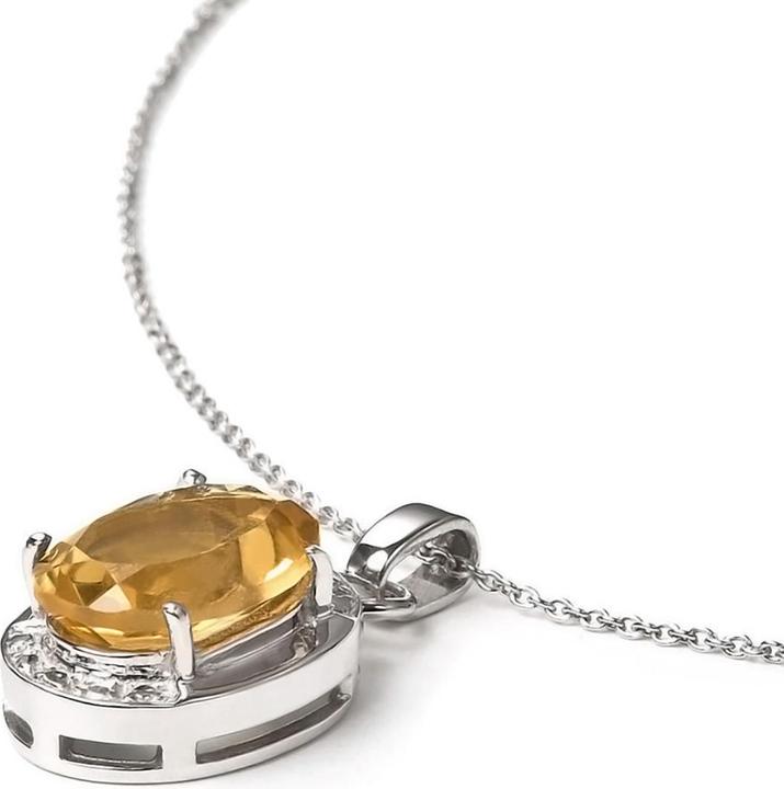 Image du produit Xen Pendentif avec chaîne Citrine 925 Argent XEC273 (Argent sterling 925, 45 cm)