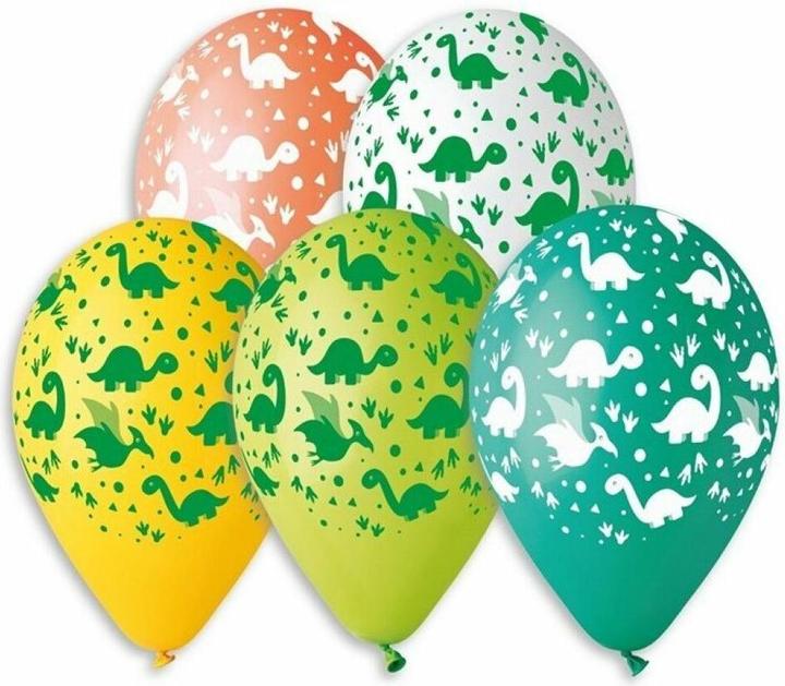 Actual product image Teddies Inflatable balloons - dinosaurs 5 pcs.