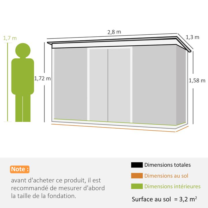 Immagine prodotto Outsunny Capanno degli attrezzi con porta scorrevole