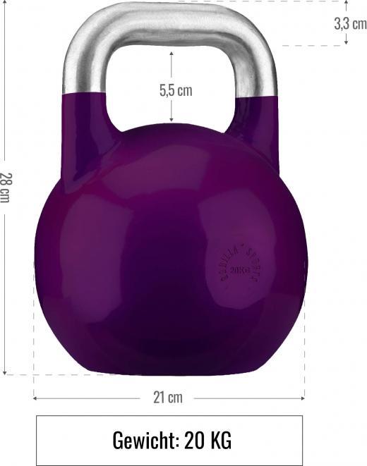 Image du produit Gorilla Sports Compétition de kettlebell (1 x 8 kg, 1 x 12 kg, 1 x 16 kg, 1 x 20 kg, 1 x 24 kg, 1 x 28 kg, 1 x 32 kg, 1 x 40 kg)
