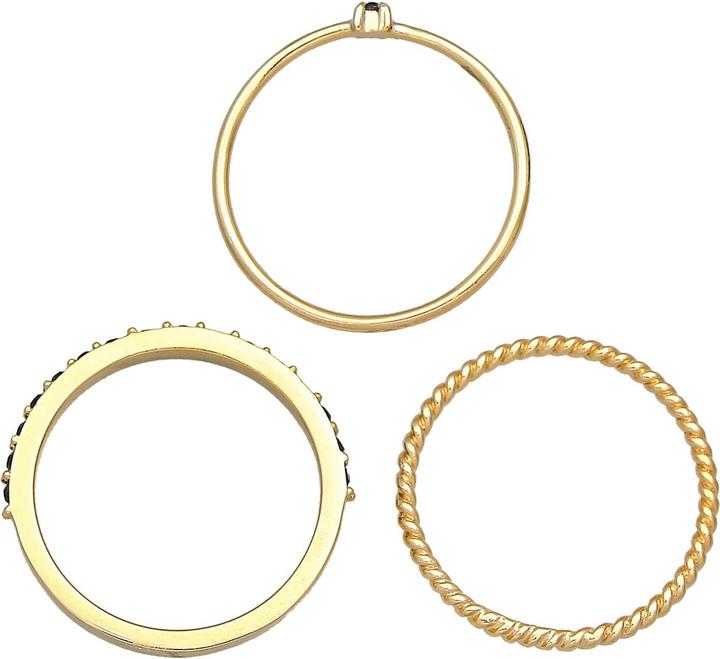 Produktbild Elli Ring Set, Solitär-Ring, Twisted (52, 925 Silber)