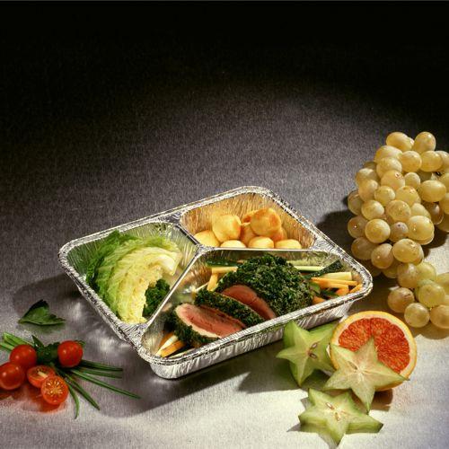 Image du produit Papstar Plateaux + Couvercle Alu - divisé (50 x)