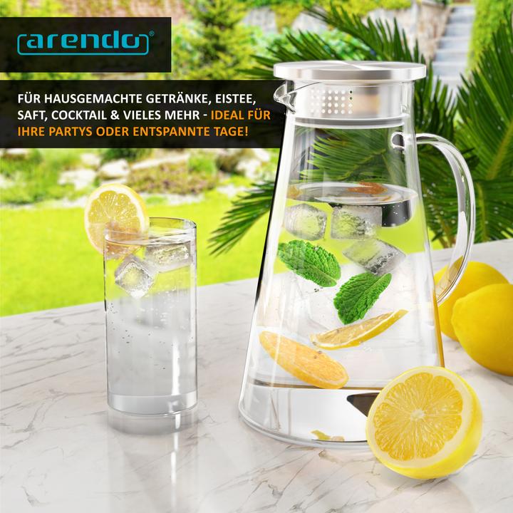 Produktbild Arendo Glaskaraffe mit Deckel (1.80 l)
