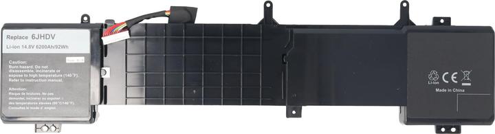 Actual product image AccuCell Battery suitable for Dell Alienware 17 R2, 17 R3, Li-Ion, 14.8V, 6200mAh, 92Wh, built-in, without (6200 mAh)