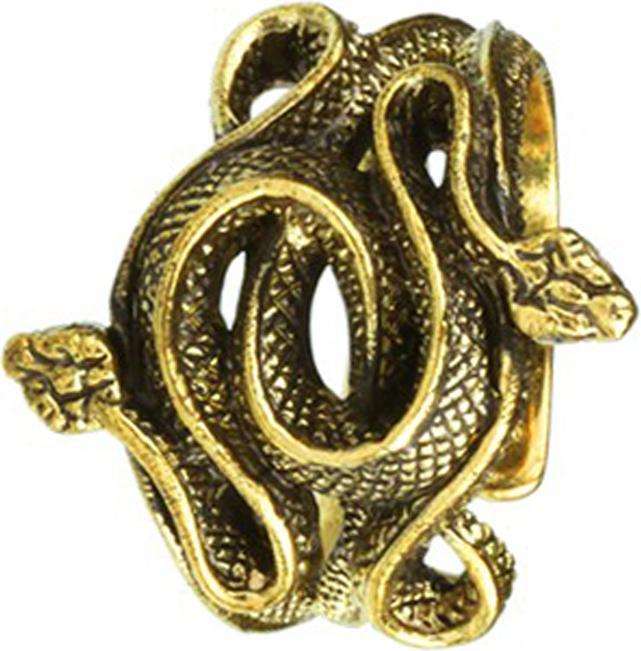 Image du produit Star Piercing Bague plaquée or deux serpents (61)