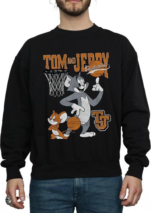 Actual product image Tom & Jerry Mens Spinning Basketball Cotton Sweatshirt (S)