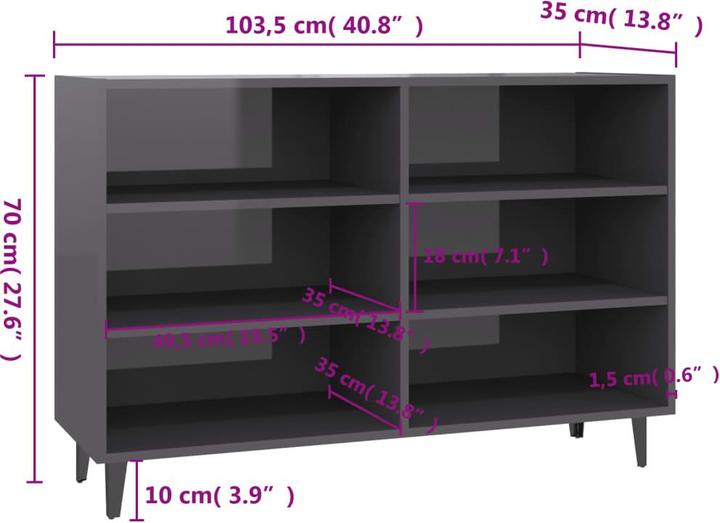 Image du produit VidaXL Lukas (103,5 x 35 x 70 cm)